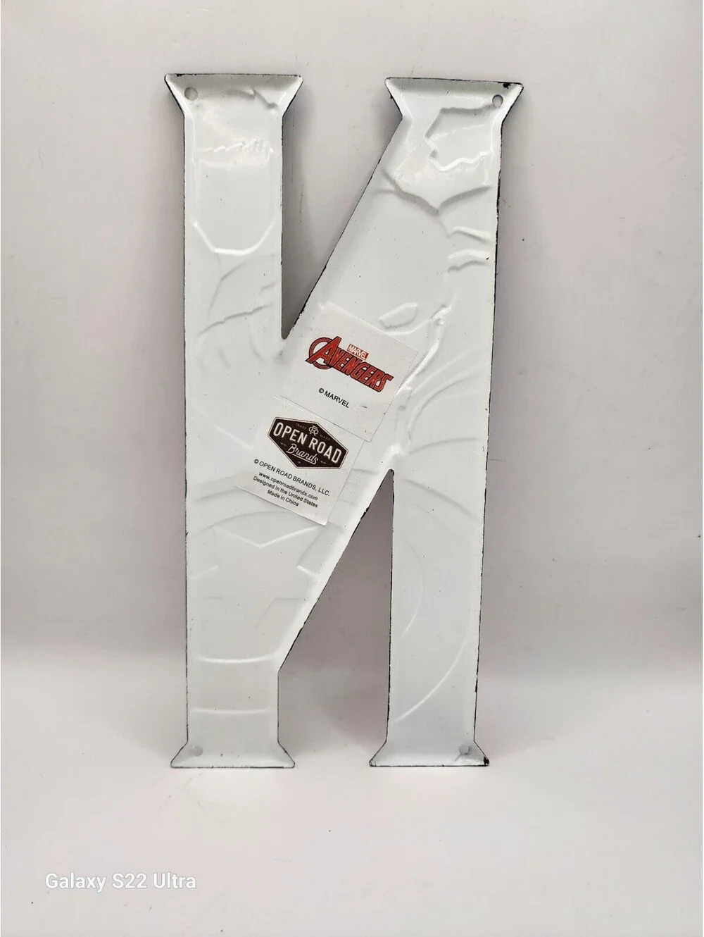 MARVEL AVANGERS LETTER “N” Captain America Open Road Tin Sign